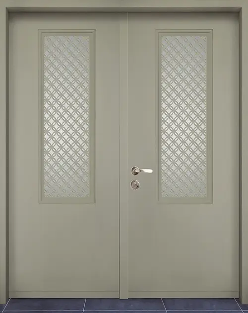 דגם נפחות בינוני דלת כפולה צבע אפור חאקי 7240