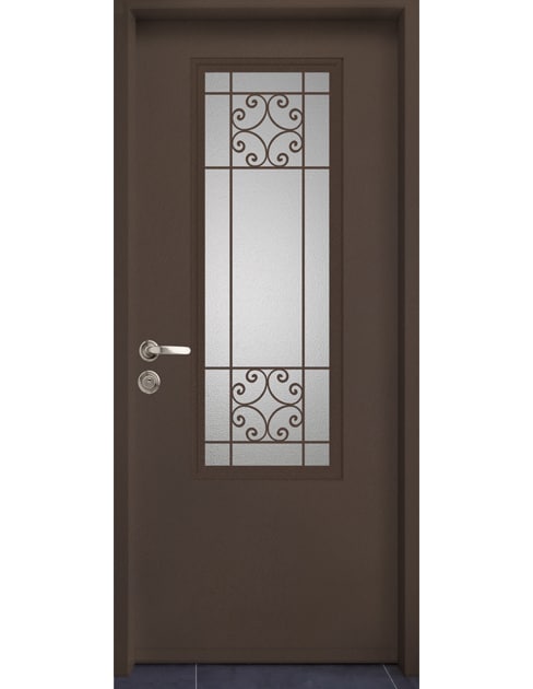 דלת כניסה מעוצבת - דגם בולוניה בסגנון מודרני.