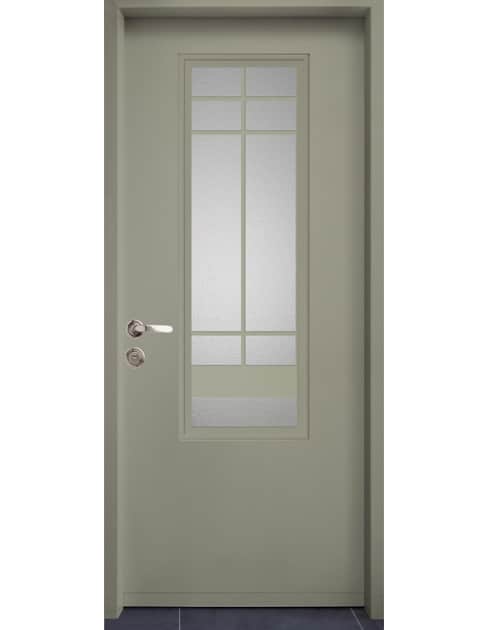 דגם-נווה-צדק-דלתות-כניסה-מעוצבות צבע אפור חאקי 7240
