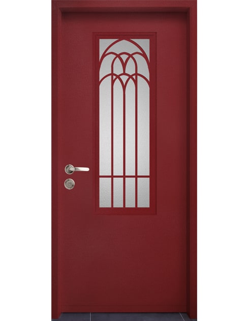 דגם ארקוס בינוני דלת כניסה צבע מרלו מגרעון 3014