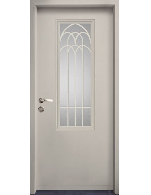דגם ארקוס בינוני דלת כניסה צבע שמנת חלבית 9001