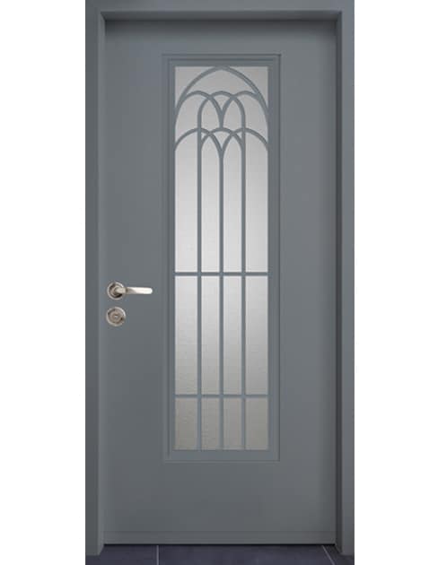 דגם ארקוס גדול דלת כניסה צבע אפור שמיים 7322