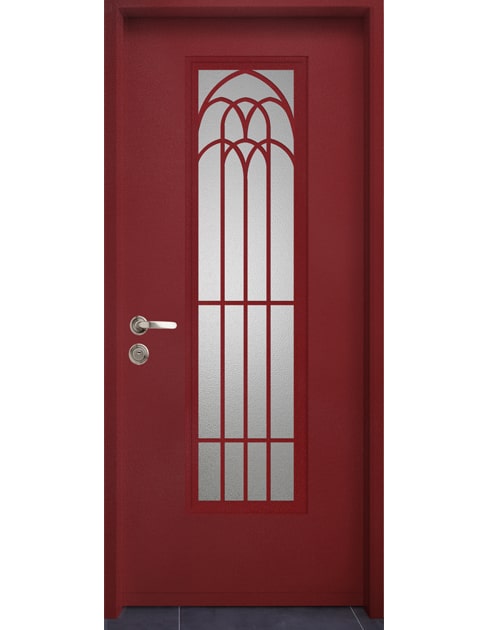 דגם ארקוס גדול דלת כניסה צבע מרלו מגרעון 3014