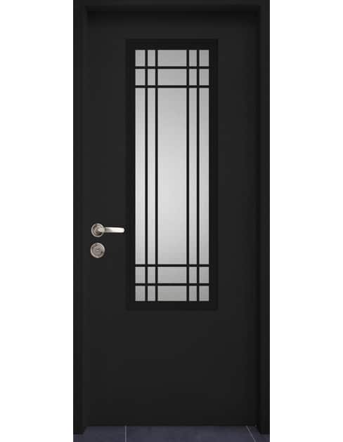 דגם ויקטוריה דלת כניסה צבע שחור 9005