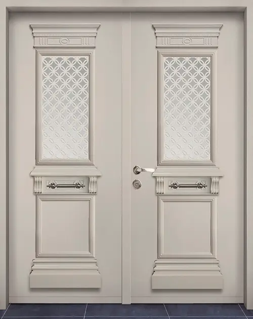 דגם יוני נפחות דלת כפולה צבע שמנת חלבית 9001