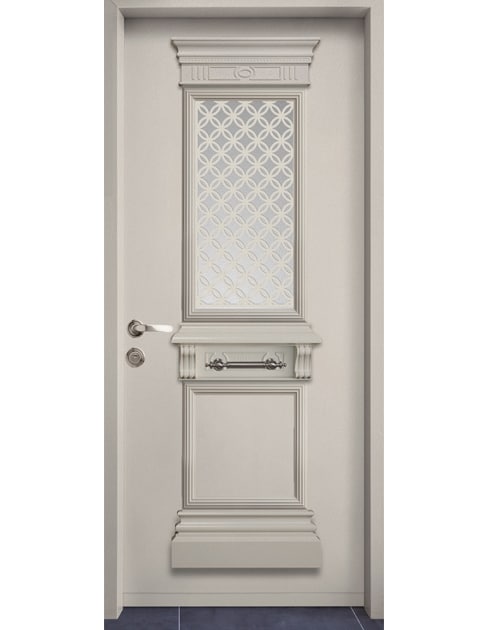 דגם נפחות יווני דלת כניסה צבע שמנת חלבית 9001