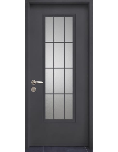 דגם לימסול דלת כניסה צבע אפור בזלת 7126