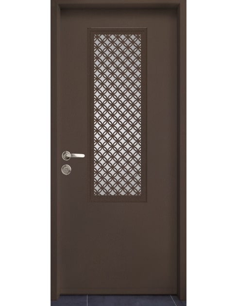 דגם נפחות בינוני דלת כניסה צבע חום קפה MR09