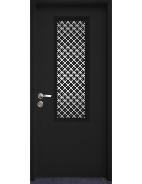 דגם נפחות בינוני דלת כניסה צבע שחור 9005