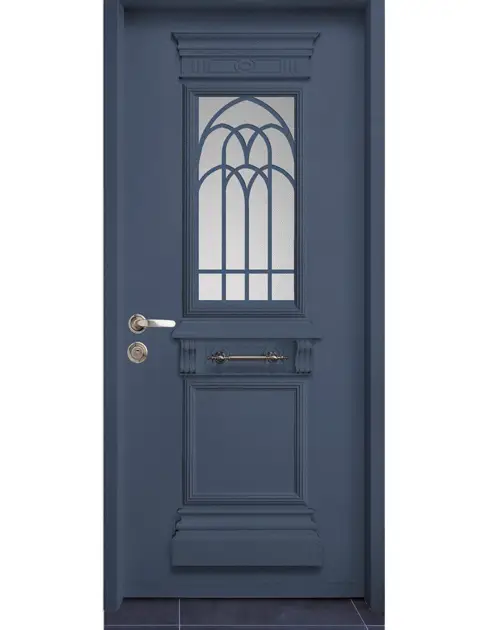 דלת כניסה פלדלת-דגם ארקוס בינוני  כחול חצות 5103