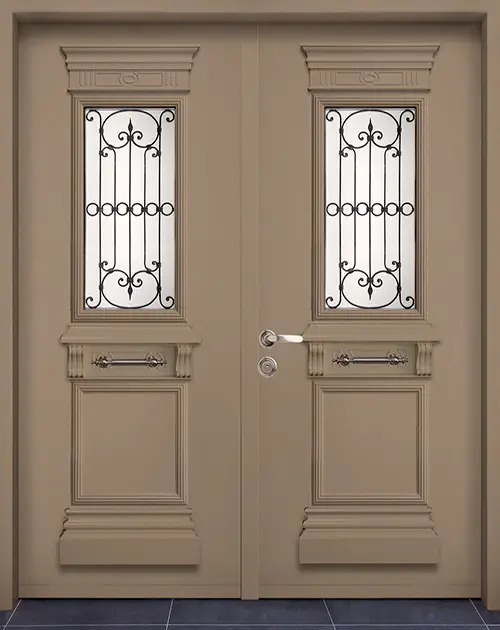 דלתות כניסה-דגם יווני-דלת כפולה-קפוצינו-2030