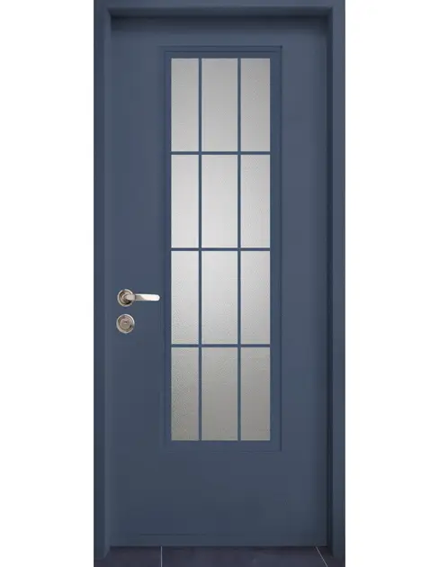 דלת כניסה אקוסטית -דגם לימסול-כחול חצות-5103