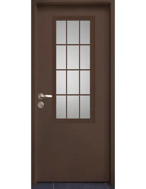 דלת כניסה בסגנון רב בריח-דגם פירנצה-חום קפה-mr09
